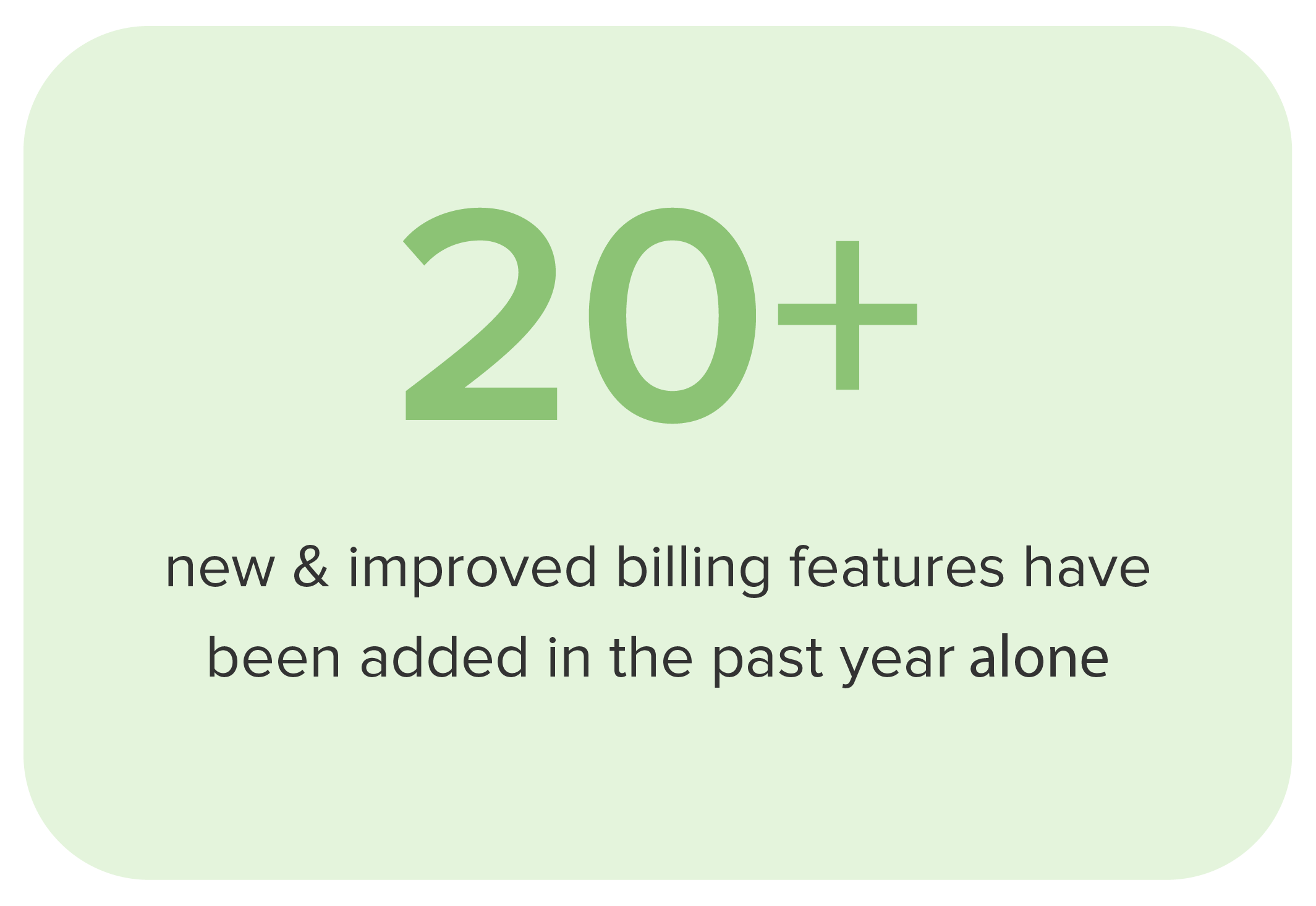 20+ new features